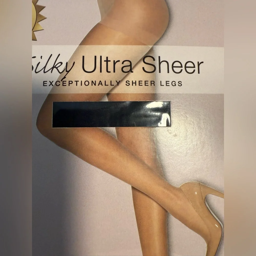 Black Pantyhose Hanes Solutions Control Top Silky Ultra‎ Sheer Shaping XL No Run